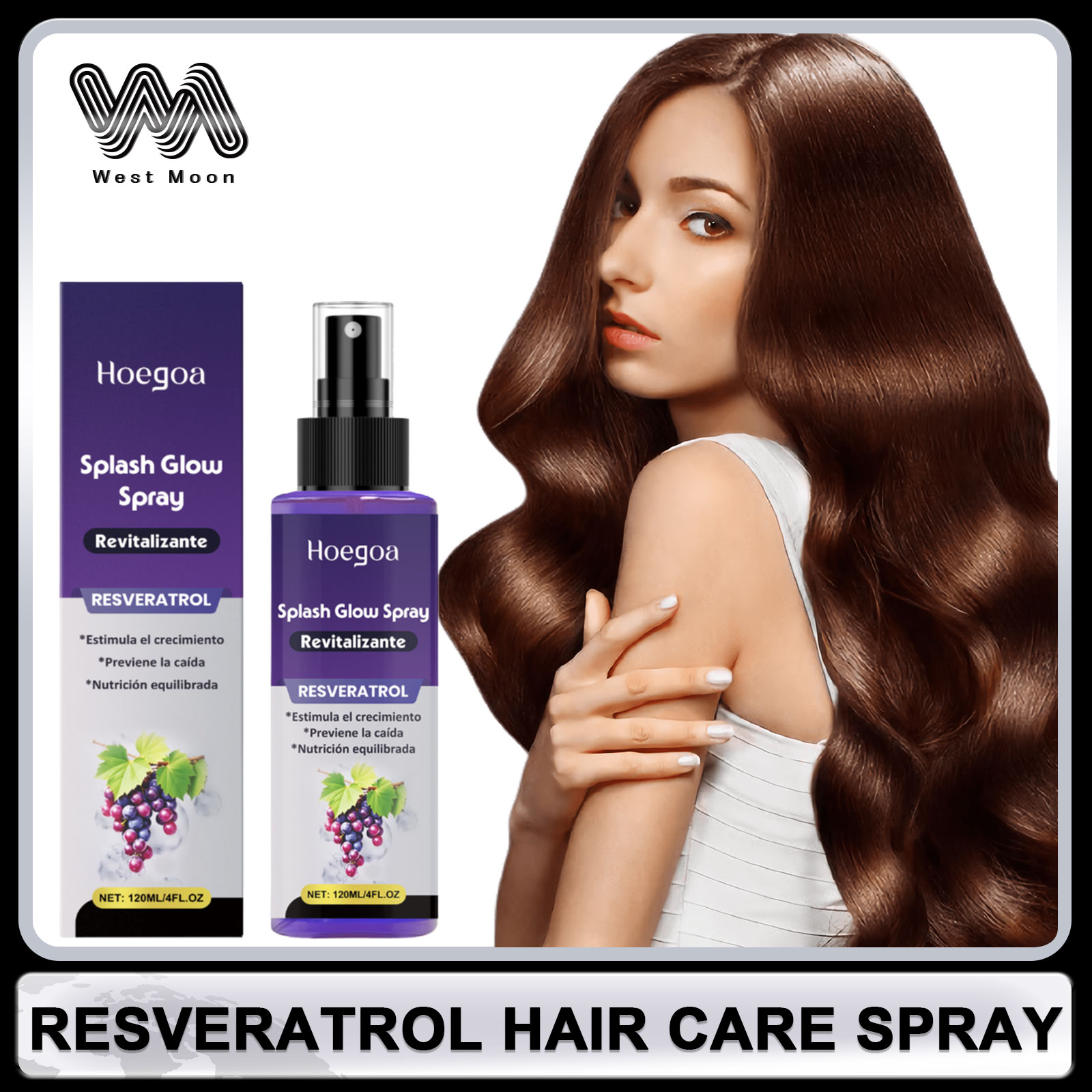 Hair Care Naturally - Resveratrol Spray de soin capillaire Anti