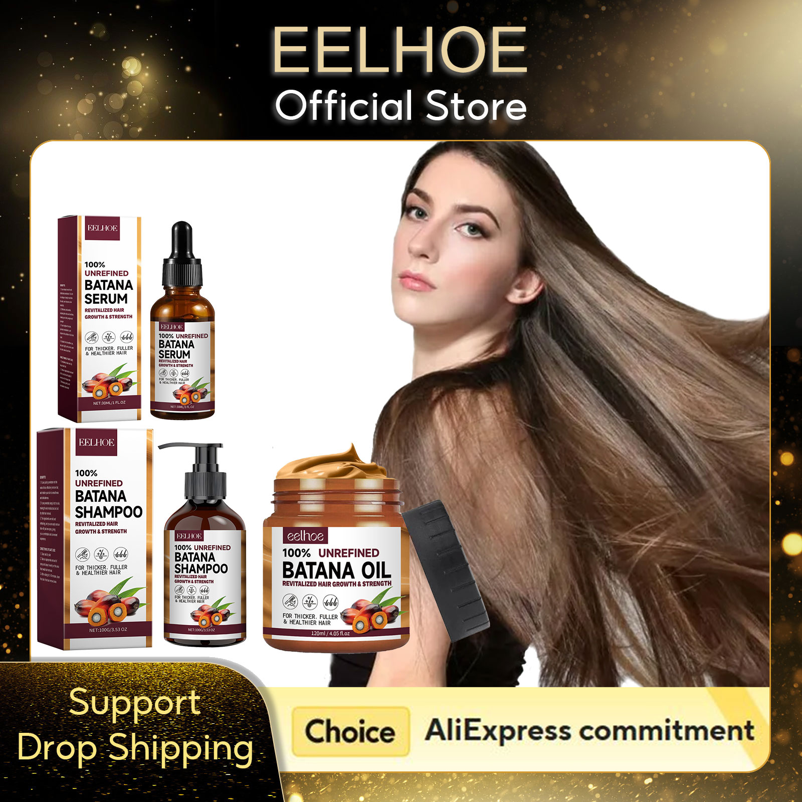 Hair Care Naturally - EELHOE huile de Batana naturelle hydratant