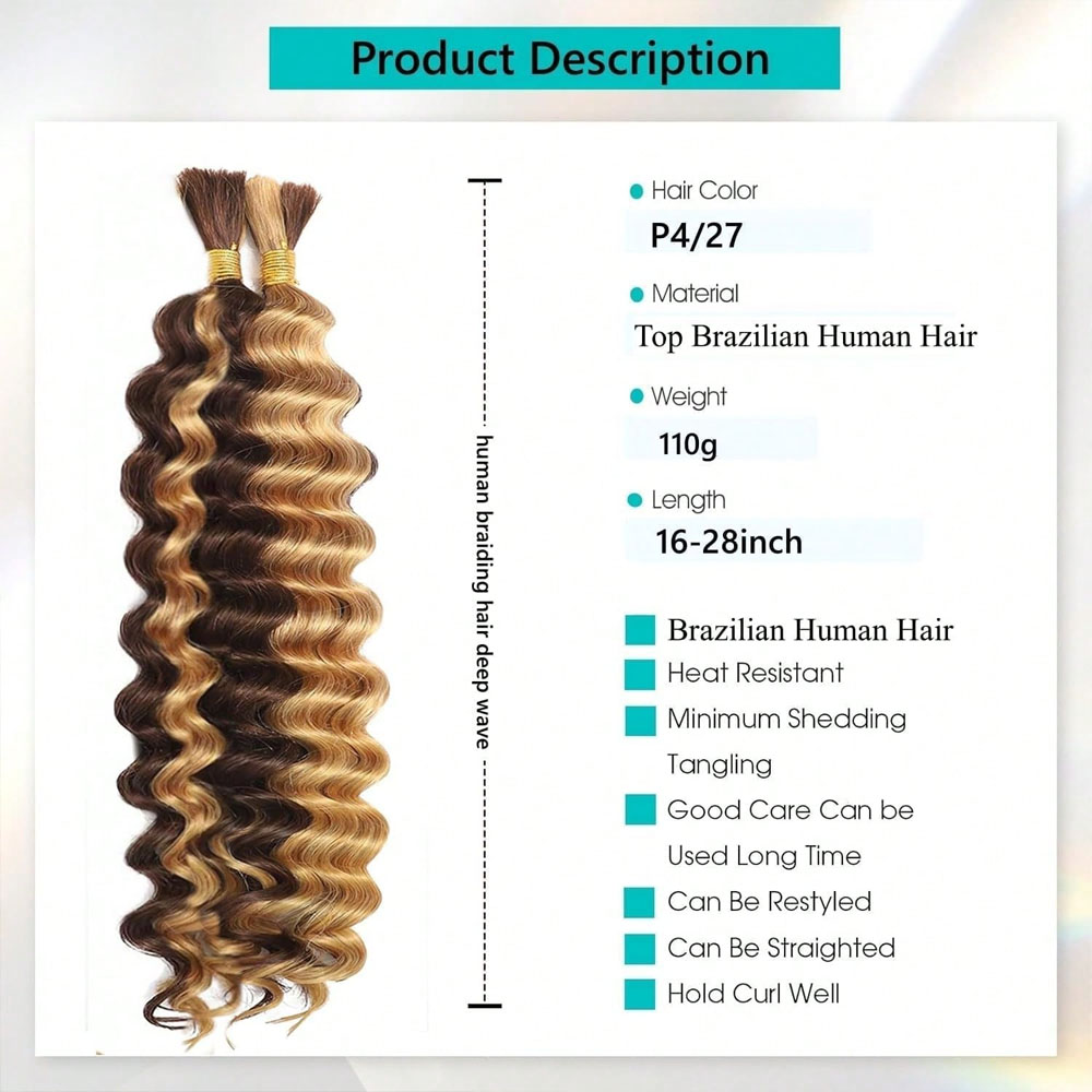 Cheveux humains à tresser 18 p - Hair Care Wavy Hair avis et prix